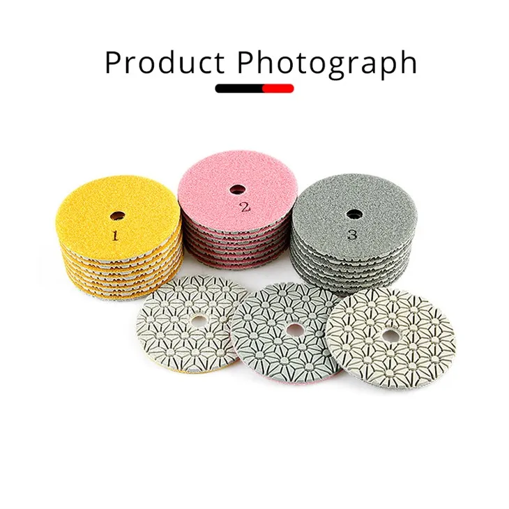 3steps Hexagram Abrasive Diamond Wet Polishing Pads